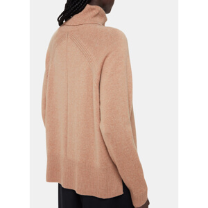 Whistles Camel Cashmere Roll Neck